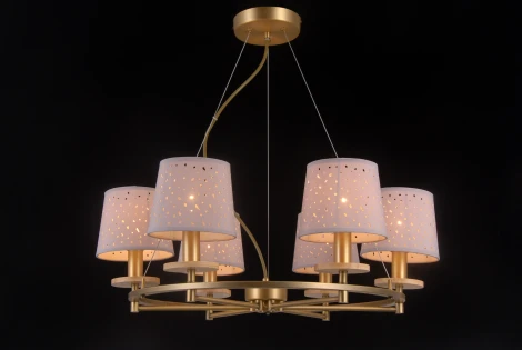 Подвесная люстра Natali Kovaltseva Lisbon 81064-6C ANTIQUE BRASS