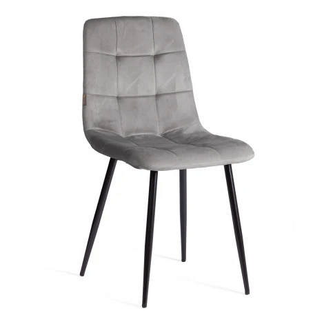 Стул Chilly/Чилли (мод. JSC-220)/2 шт. в упаковке велюр/металл, 44,5х52,5х88см, темно-серый HLR24/черный (Комплект из 2 шт.) Tetchair 24561
