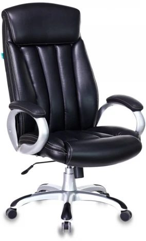 Кресло руководителя Бюрократ T-9922 черный Leather Venge Black эко.кожа крестовина пластик пластик серебро