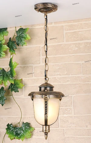 Уличный светильник подвесной Elektrostandard Atlas черное золото GLYF-2010H