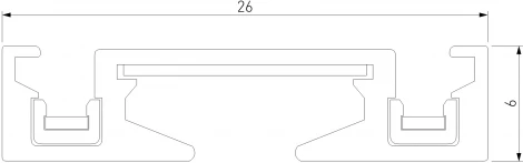 Шинопровод накладной Elektrostandard Flat Magnetic (2м) чёрный 85129/00