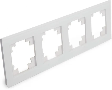 Рамка на 4 поста (белый) Stekker Катрин 39257