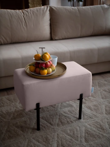 Маленькая радость Пуф прямоугольный на ножках, розовый D1 furniture арт.AAA41673006