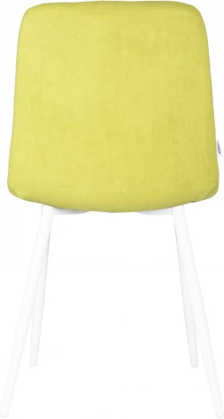 Стул обеденный DOBRIN CHILLY ROMBO (Лайм Simple 14, основание белый) 006 ROMBO, цвет сиденья лайм основания белый