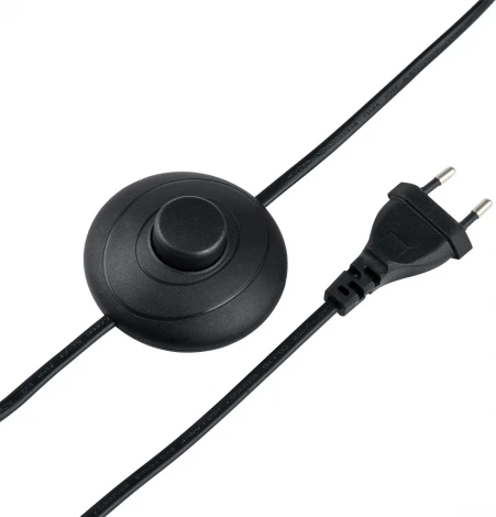 Торшер Lumion Navila 8079/1F хром/черный металл/текстиль E27 1*60W 220V (выключатель, шарики, круглые)