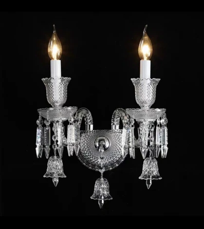 Бра Alfa Light F3424-04 (220V, хрусталь К9, подвески, свеча)