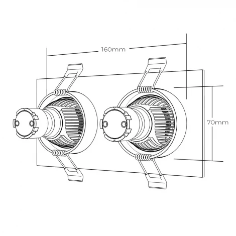Встраиваемый светильник RAUMBERG 50362RFWhBkBk (220V)