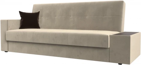 Диван-книжка Лига-020 стол справа (Бежевый,Коричневый/Микровельвет) Лига Диванов арт.118490