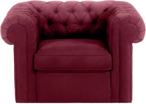 Кресло Chesterfield ОГОГО (арт.339870), (Ткань/Красный)