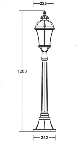 Наземный фонарь Oasis Light ROMA L 95207L Gw (220V, IP44)