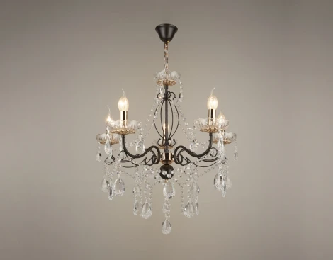 Подвесная люстра PL1N PP5528-5 BK+GD 000030002 Мелодия Света