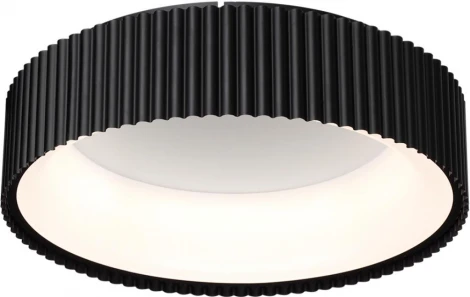 Потолочный светильник круглый Sonex Sharmel 7712/56L металл/акрил/белый/черный LED 56Вт 3000-6500К D460 IP20 пульт ДУ (220V, круглые)