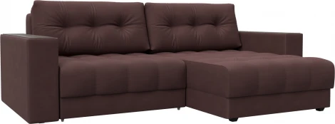 Диван угловой с декором Лига-049 НПБ Лига Диванов (Замша) арт.128477