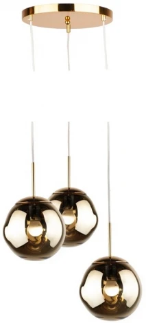 Подвесной светильник AM Group AM352 AM352-3GL (220V, на проводе, шар)