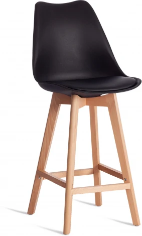 Стул барный TULIP BAR (mod. C1014H-1) / 1 шт. в упаковке Tetchair (Пластик,Дерево/Черный) арт. 24390