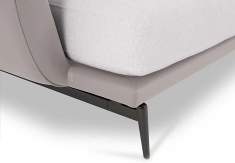 Диван Ispani угловой левый ОГОГО (арт.799389), (Ткань,Экокожа/Серый)