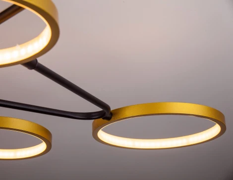 Потолочная люстра светодиодная на штанге с пультом с регулировкой цветовой температуры и яркости LED4U LED4U L200-9