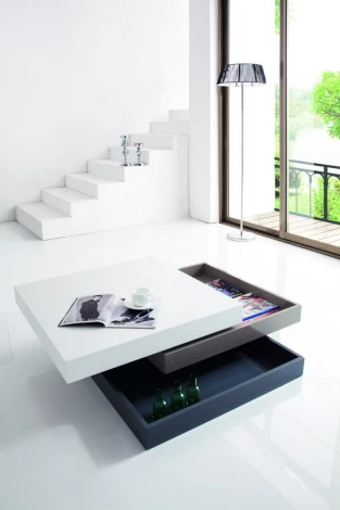 Стол журнальный CT1001 белый/серый