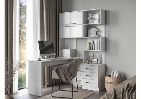 Компьютерный стол Эльброни левый белый 664904