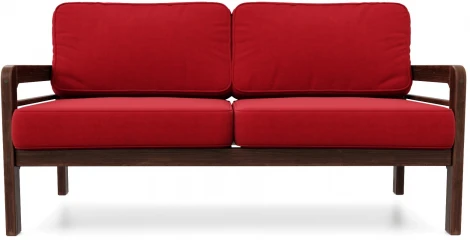 Диван Arsko прямой Бергер Б орех велюр красный