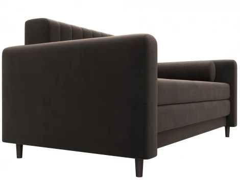 Диван прямой Лига-070 (ЛДСП,Брус,Фанера/Дерево/Велюр/Коричневый) Лига Диванов 129747
