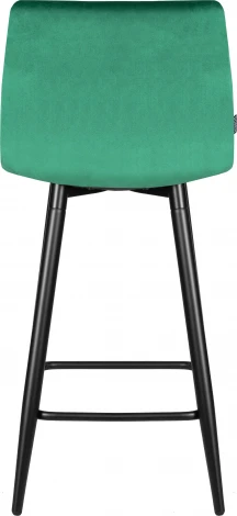 Стул полубарный DOBRIN OLIVIA (черные матовые ножки, зелёный велюр (108-64))