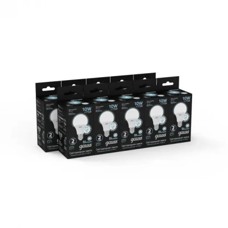 Лампочка светодиодная E27 10 Вт 920 lm 4100K нейтральное белое свечение Gauss 102502210