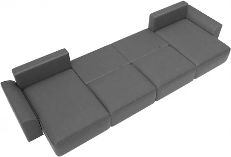 Диван п-образный Лига-048 НПБ лонг Лига Диванов (Замша) арт.128362