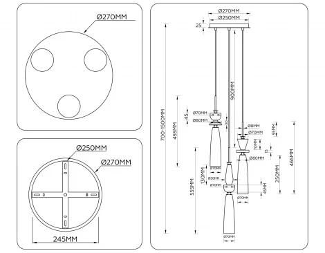 Подвесной светильник Ambrella High Light LH75367