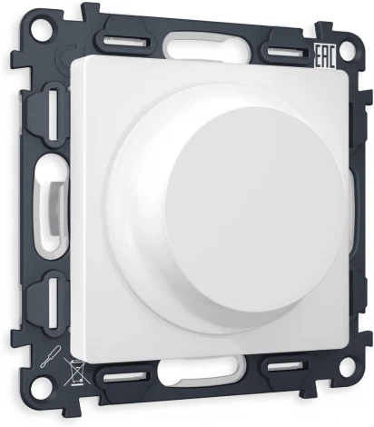 Комплект механизма Ambrella Volt светорегулятора универсального поворотно-нажимного ALFA MA125510 Белый матовый 25-600W/LED 5-300W QUANT