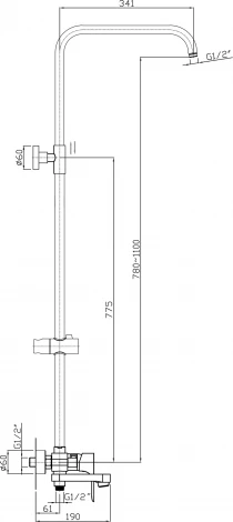 Душевая стойка Rush ST4235-40