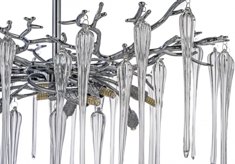 Потолочная люстра хрустальная на штанге Dio D`arte Tavenna Nickel Tavenna H 1.3.76.101 N (220V)