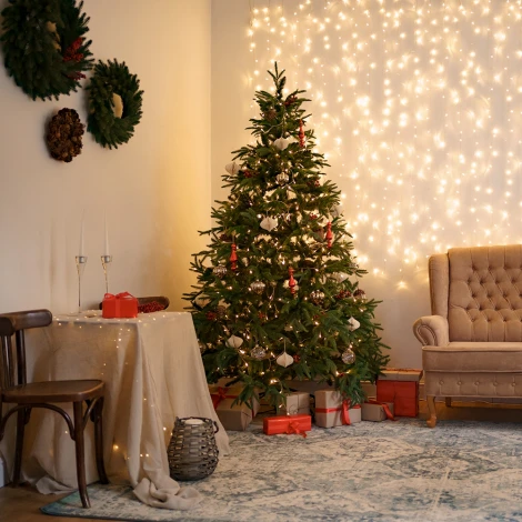 Светодиодная гирлянда Feron 32302 CL04 линейная желтый с питанием от сети, контроллером