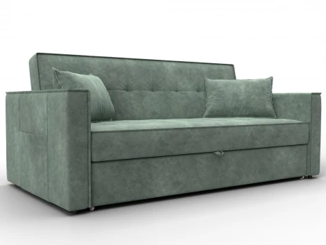 Диван прямой Лига-104 (160) (ЛДСП,Брус,Фанера,Велюр/Зеленый) Лига Диванов 134881