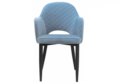 Обеденный стул на металлокаркасе Woodville Vener light blue 11705
