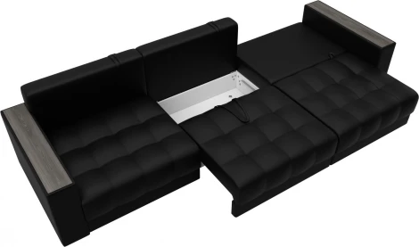 Диван прямой с декором Лига-049 НПБ Лонг Лига Диванов (Экокожа) арт.128435