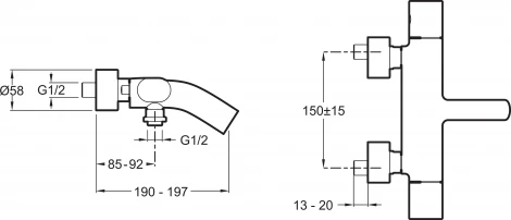 Термостат Jacob Delafon Talan E10089RU-CP для ванны с душем