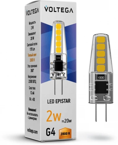 Лампочка светодиодная Voltega Capsule G4 7144