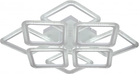 Потолочная люстра светодиодная на штанге с пультом Reluce 09826-3.3-4+4B WH (ночной режим, 220V)