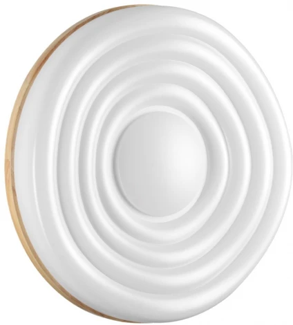 Настенно-потолочный светильник Sonex Fass Wood 7674/EL белый/натуральное дерево LED 70Вт 3000-6000К D470 IP43 пульт ДУ (220V, круглые)