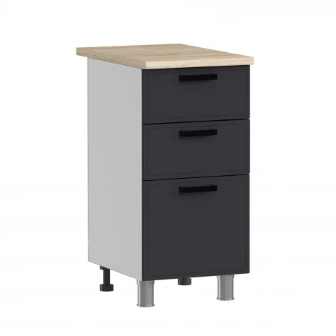 ГК Аленушка 2 м Магнолия Кашемир/Сталь, черный (без столешницы)