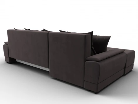 Диван угловой Лига-119 угол левый (ДСП,Брус,Фанера,ЛДС,Велюр/Коричневый) Лига Диванов 137093L