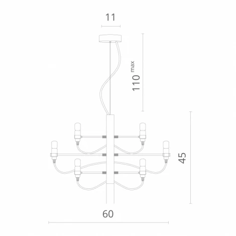 Подвесная люстра Divinare Molto 8030/02 LM-18