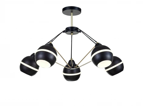 Потолочная люстра на штанге Simple Story 1074 1074-5CL (220V, шарики)