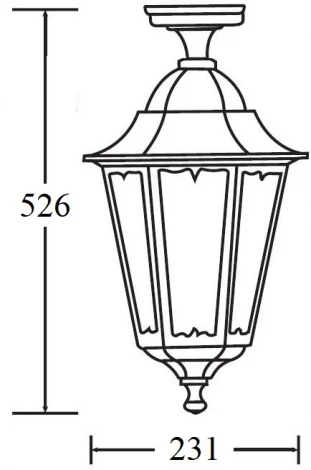 Потолочный светильник уличный Oasis Light PETERSBURG M 79805MA W (220V, IP44)