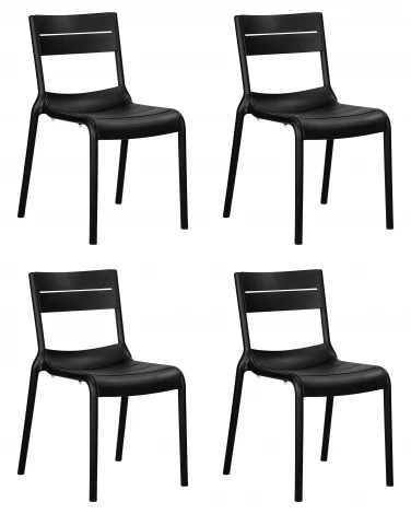 Набор 4 шт стул обеденный DOBRIN TIM (черный (B-03))