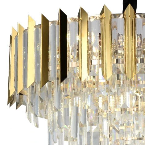 Подвесная люстра Stilfort Amman 1024/03/08P (220V, хрусталь, на цепи, круглые)