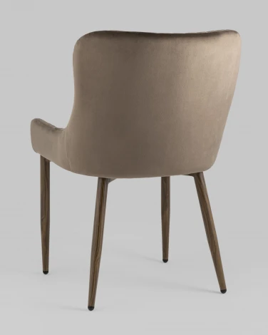 Стул Stool Group Ститч Хани велюр коричневый ножки дерево УТ000031318