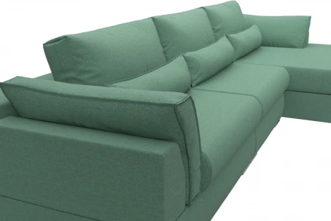 Диван угловой Пекин Long угол правый Лига Диванов (Рогожка) арт.123509