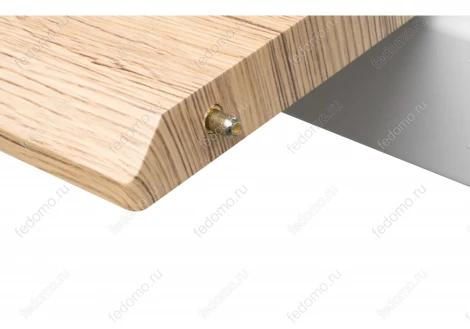 Стол на тумбе Woodville Санса 120 дуб монтана / белая шагрень 462386